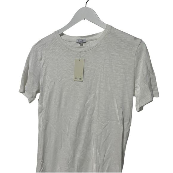 SPLENDID TOP WOMENS XSMALL BASIC CREW NECK SHORT SLEEVE SLUB TEE SHIRT WHITE - Picture 6 of 12